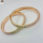 Mark Jewel - Beautiful Multicolor Stone Golden Bangles 4