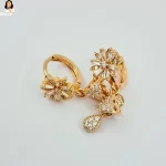 Mark Jewel - Golden Flower White Nug Earrings