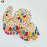 Mark Jewel - Multicolor Floral Brass Earrings 4