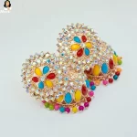 Mark Jewel - Multicolor Floral Brass Earrings 5