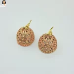 Mark Jewel - Yellow Stone Orange Brass Earrings 2